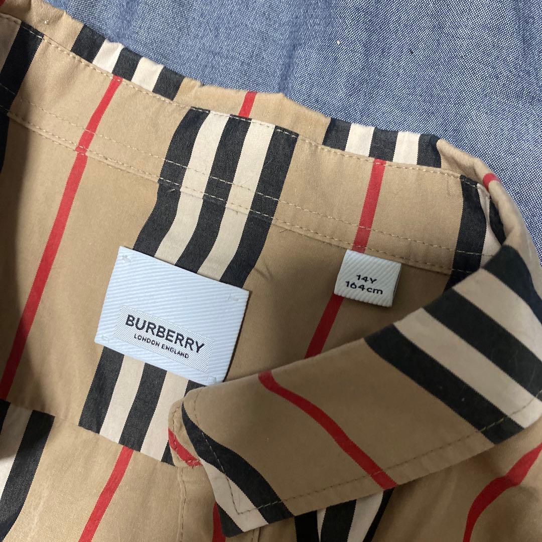 BURBERRY ストライプ柄 長袖シャツ 14Y
