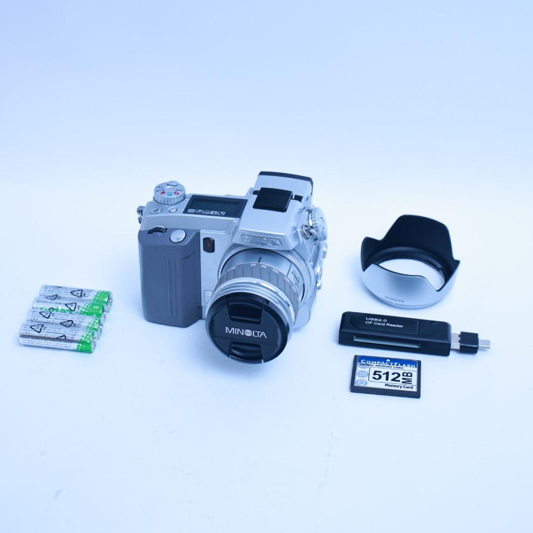 スマホ転送可 デジタルカメラ MINOLTA Dimage5 CFカード等付