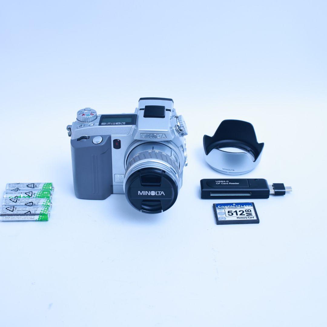 スマホ転送可 デジタルカメラ MINOLTA Dimage5 CFカード等付