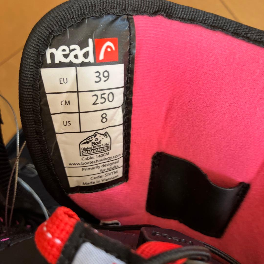 スノーボードブーツ 女性用 ブラック/ピンク　HEAD 25cm