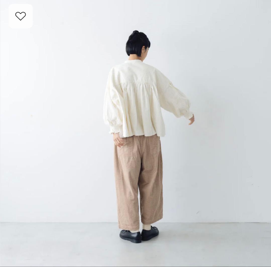 kurasukoto 親子コーデュロイギャザーパンツ　ベージュ