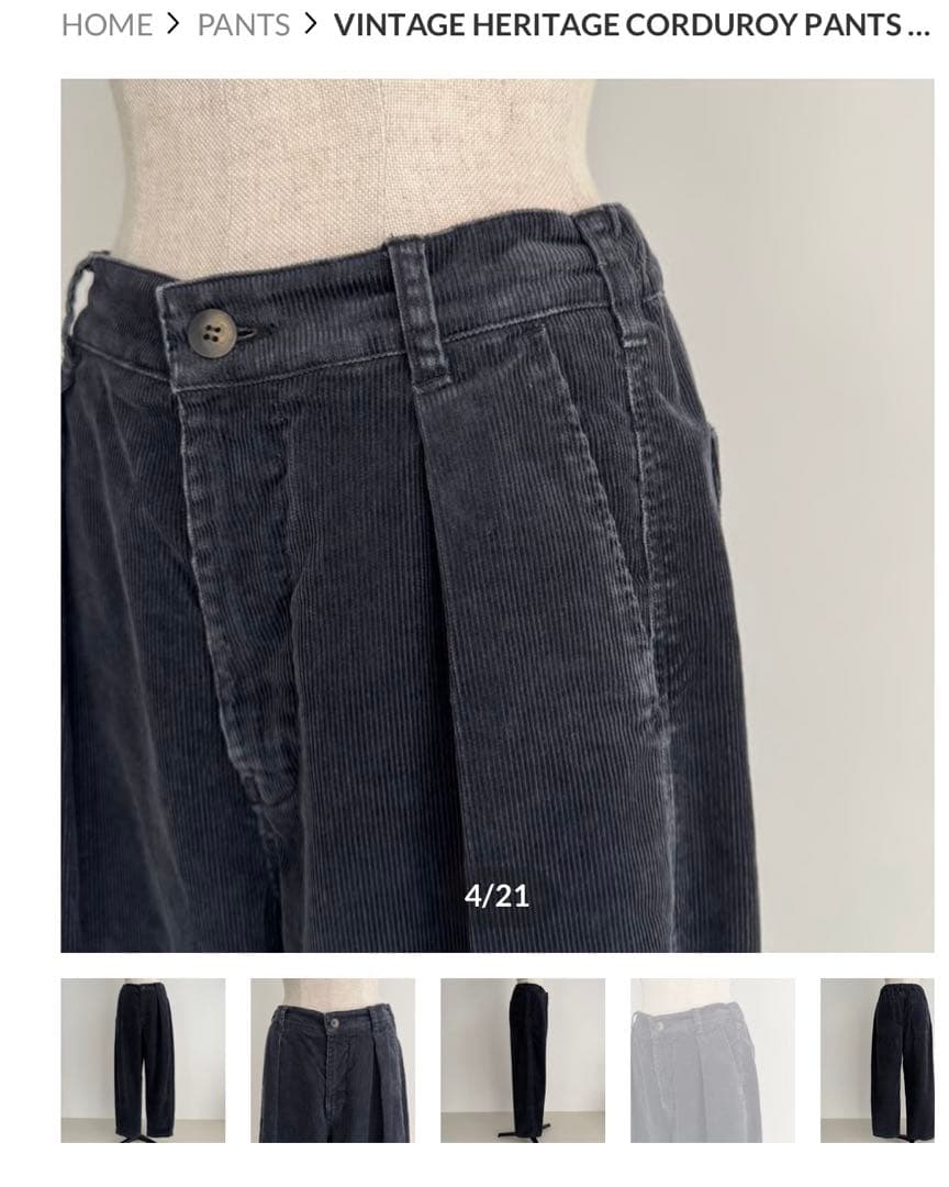 パンツ VINTAGE HERITAGE CORDUROY PANTS