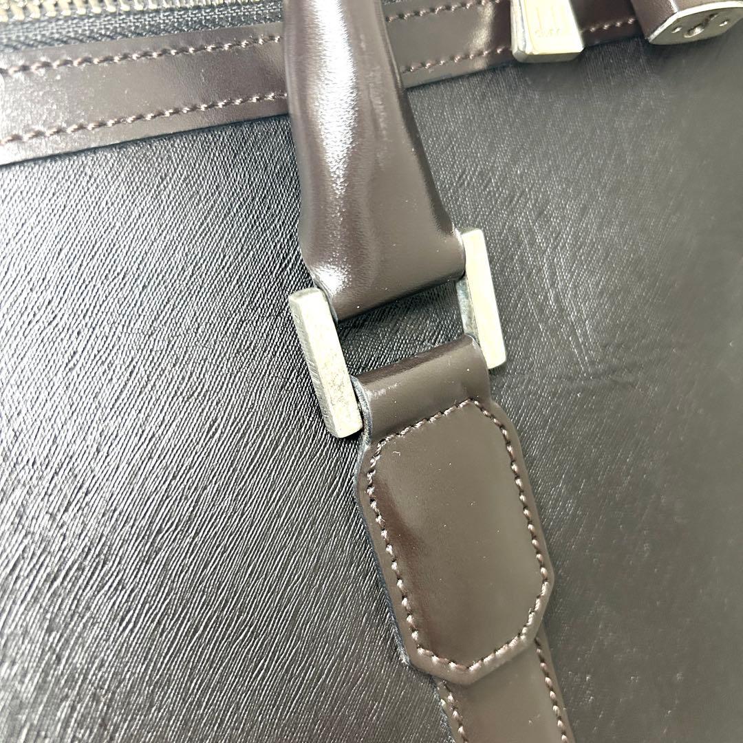 K*様 dunhillダンヒル本革ブリーフケース黒2WAY大容量ビジネス美品仕事