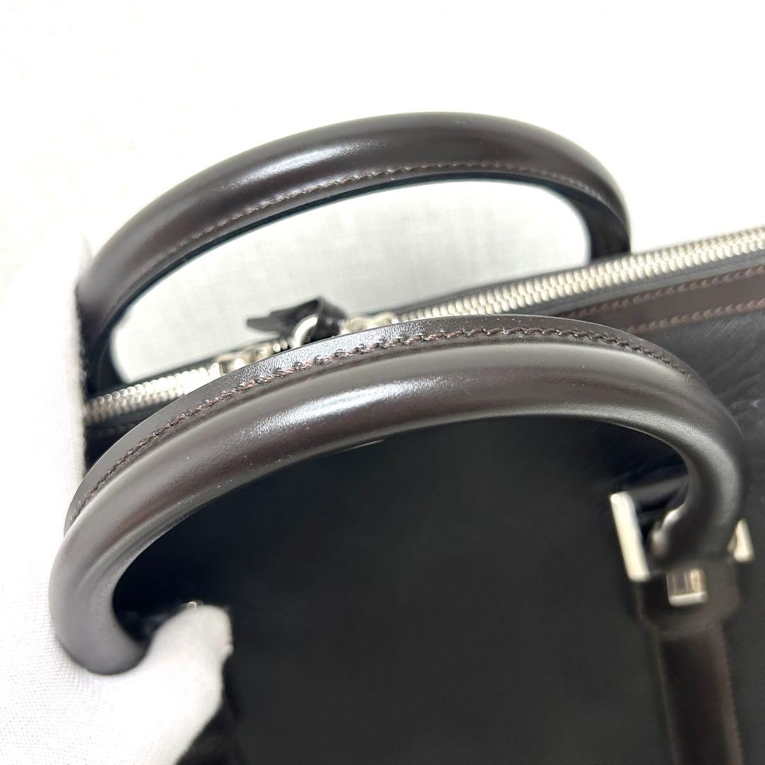 K*様 dunhillダンヒル本革ブリーフケース黒2WAY大容量ビジネス美品仕事