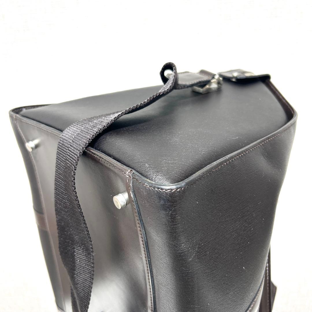 K*様 dunhillダンヒル本革ブリーフケース黒2WAY大容量ビジネス美品仕事