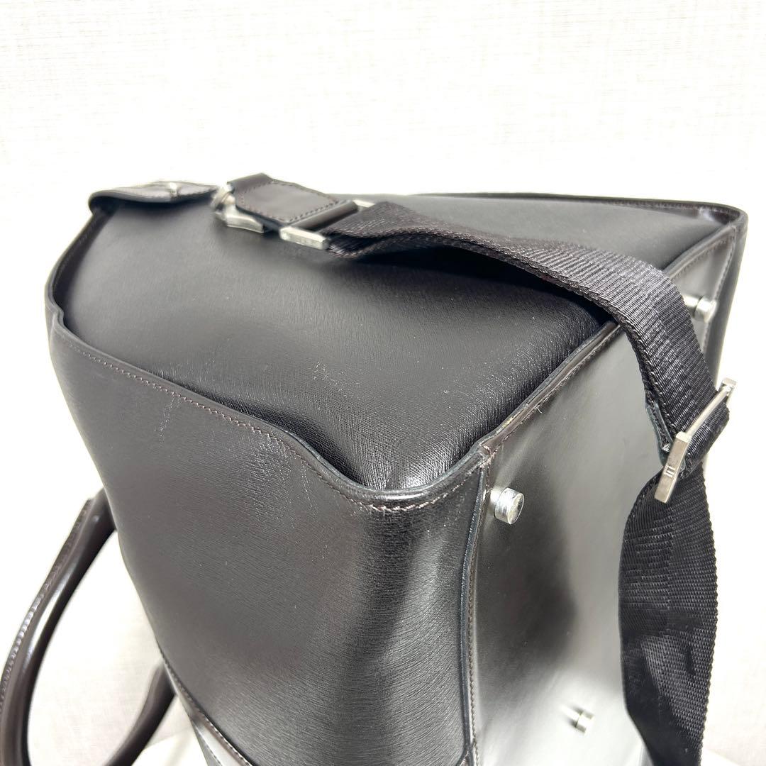 K*様 dunhillダンヒル本革ブリーフケース黒2WAY大容量ビジネス美品仕事