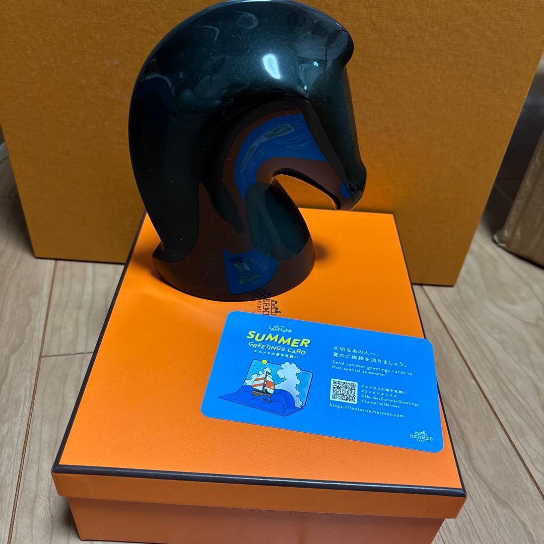 エルメス　サマルカンド　インディゴ　馬　置物