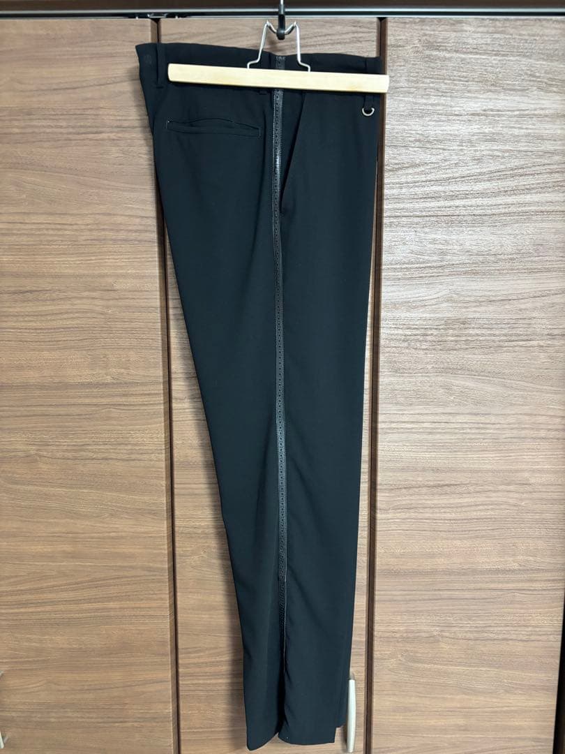 キミノリモリシタ　レザー側章　スラックス　kiminori morishita