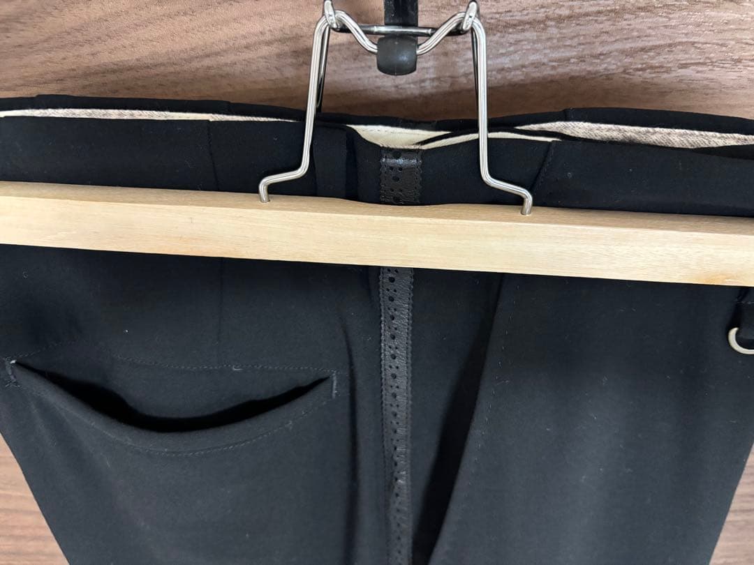 キミノリモリシタ　レザー側章　スラックス　kiminori morishita