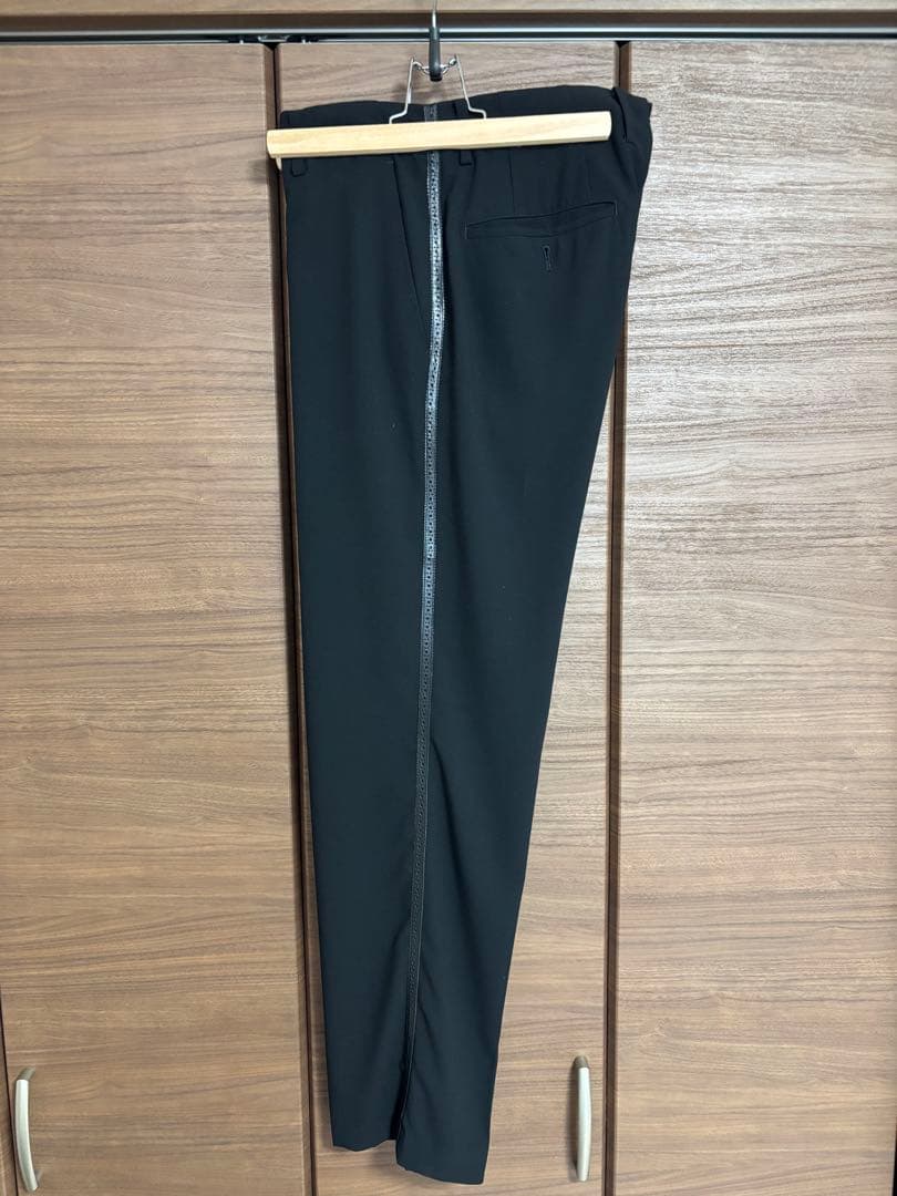 キミノリモリシタ　レザー側章　スラックス　kiminori morishita