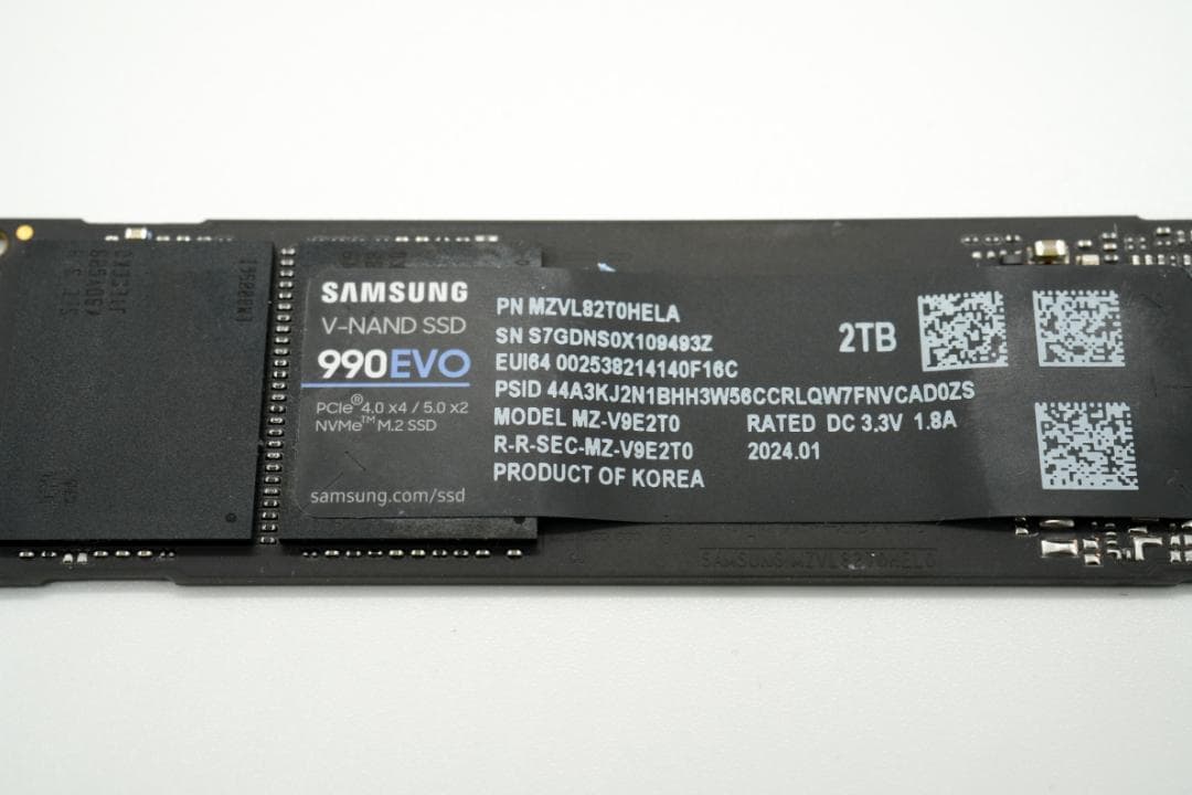内蔵型SSD Samsung 990 EVO 2TB Nvme SSD