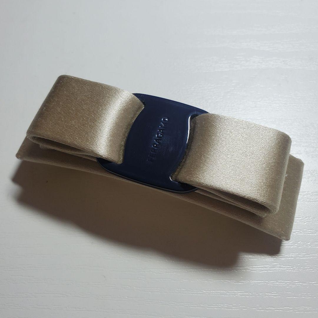 【美品】フェラガモバレッタ シャンパンベージュ h-010