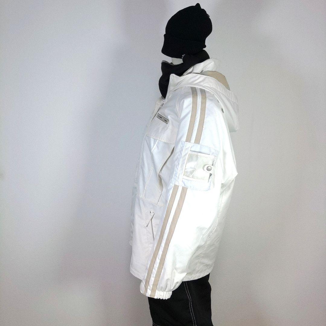 レディース　XL　スキー　スノーボードウェア　上下セット　オーバーオール　白　黒