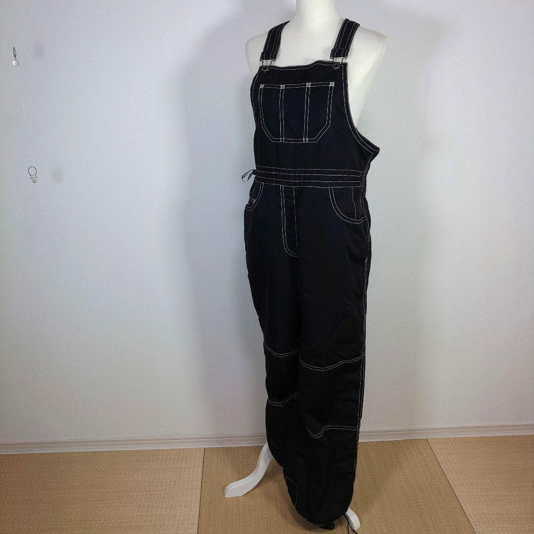 レディース　XL　スキー　スノーボードウェア　上下セット　オーバーオール　白　黒