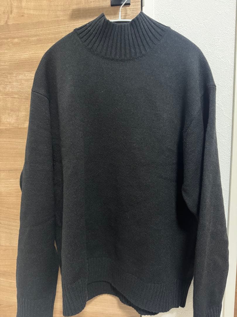 【2点セット】ユニクロC ローゲージハイネックセーター 　ブラウンタートルネック