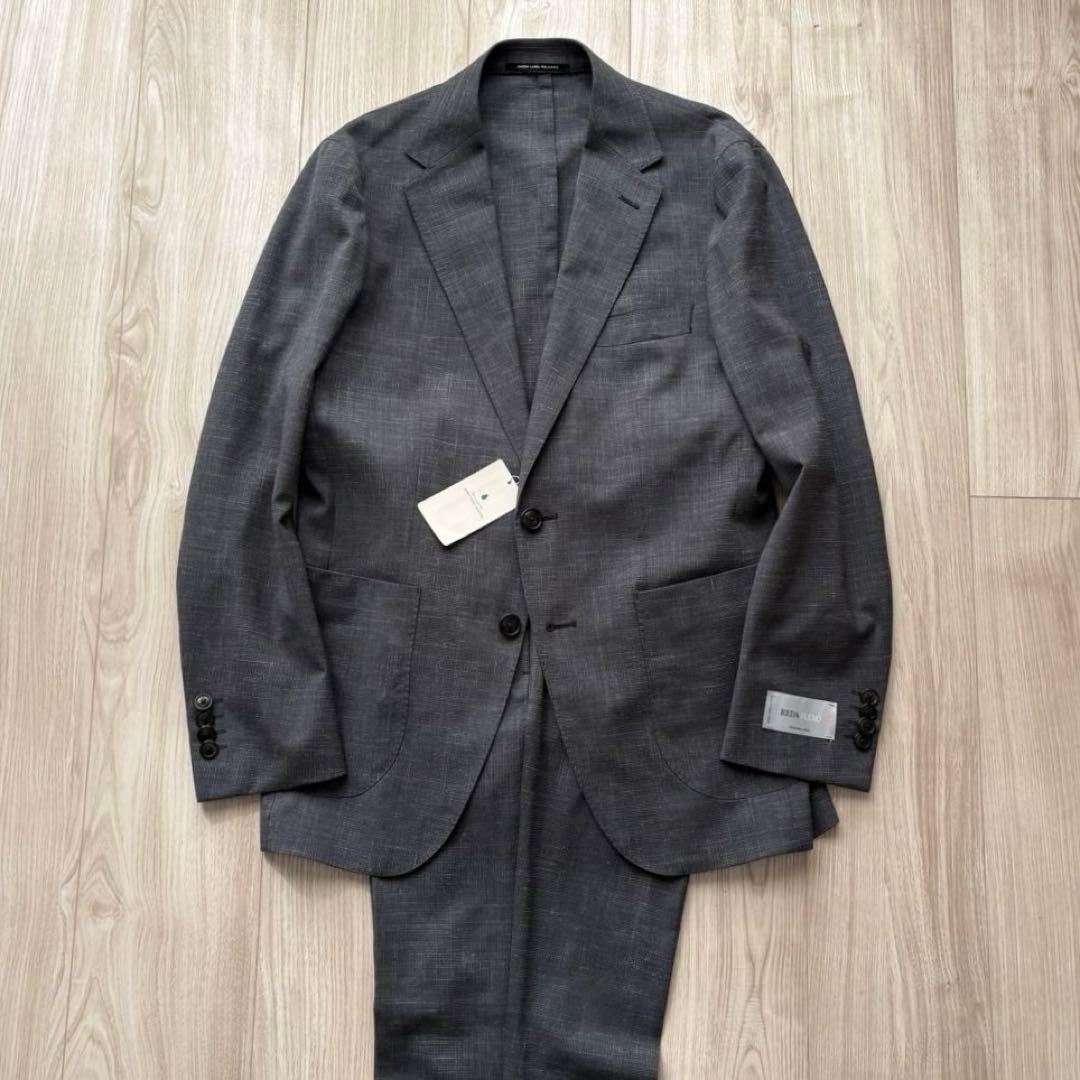 【新品】グリーンレーベルリラクシング REDA メンズスーツ グレー 44 春夏