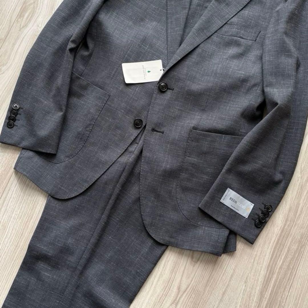 【新品】グリーンレーベルリラクシング REDA メンズスーツ グレー 44 春夏