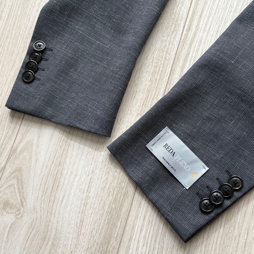 【新品】グリーンレーベルリラクシング REDA メンズスーツ グレー 44 春夏