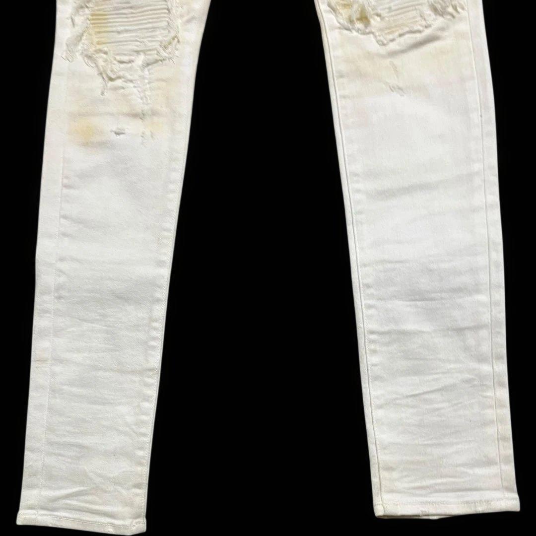 【最安値】【美品】AMIRI MX1 アミリ ホワイト スキニーデニム