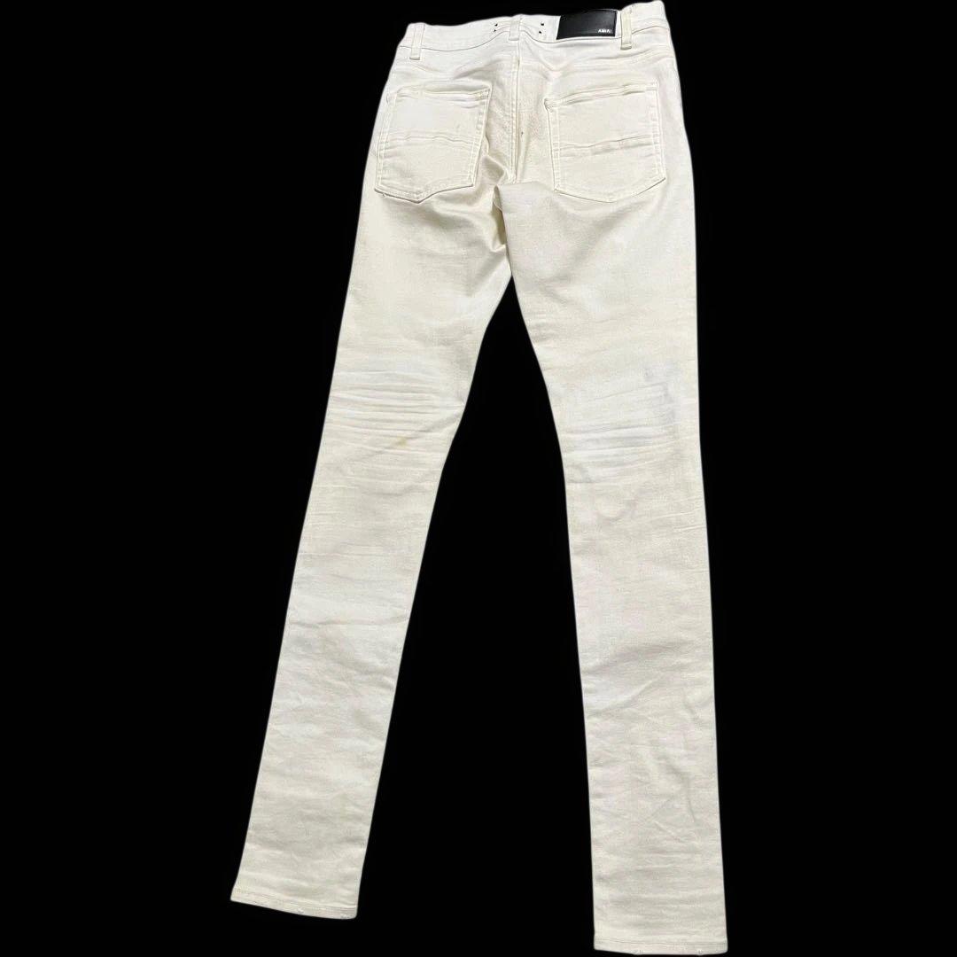 【最安値】【美品】AMIRI MX1 アミリ ホワイト スキニーデニム