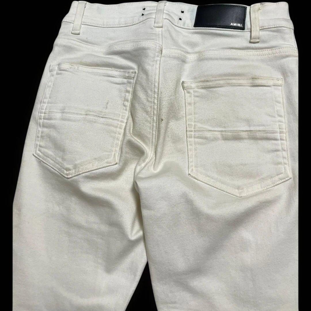 【最安値】【美品】AMIRI MX1 アミリ ホワイト スキニーデニム