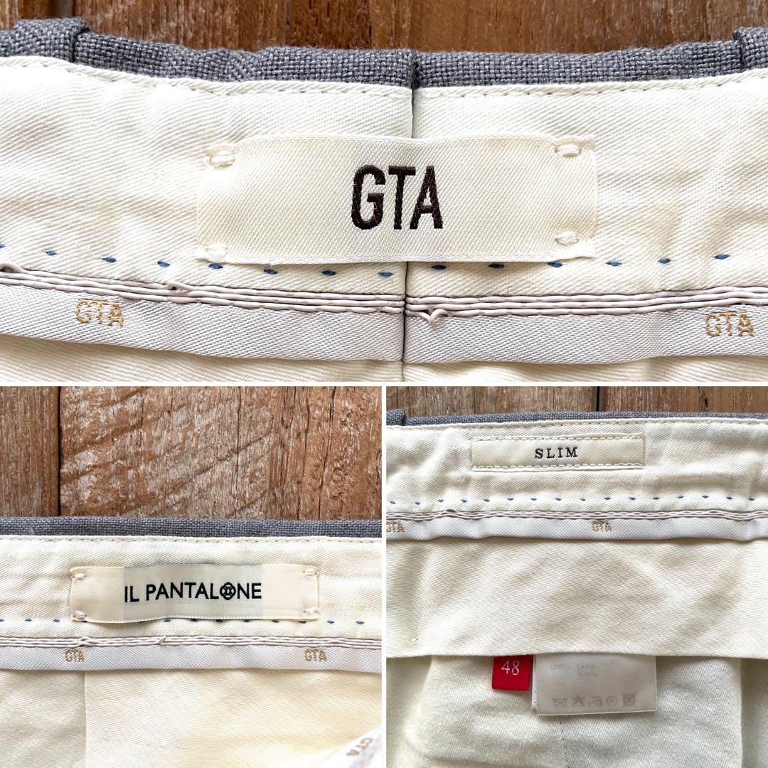 【極美品】GTA ジーティーアー テーパード ウール スラックス パンツ 48