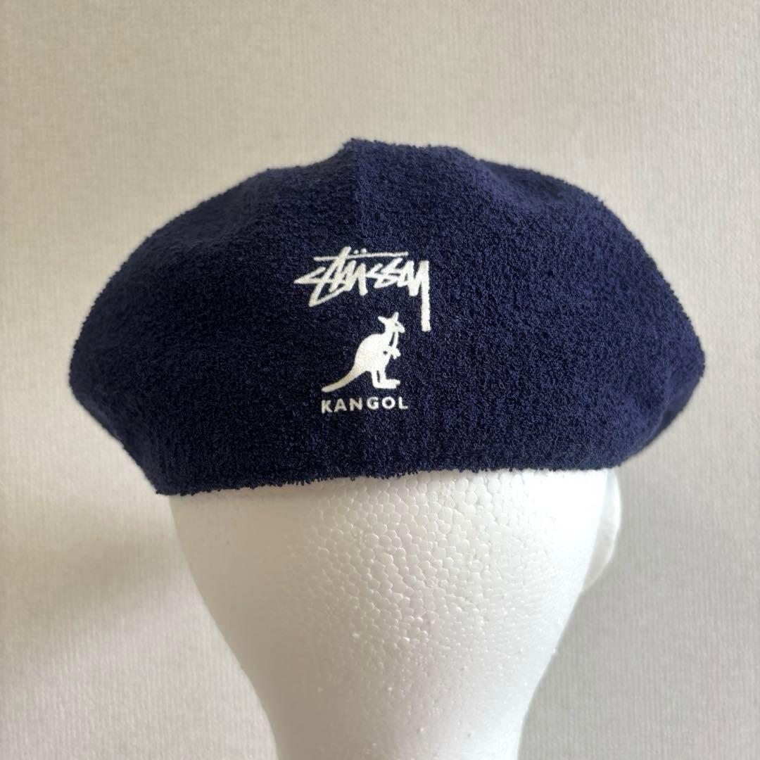 STUSSY × KANGOL ベレー帽 ネイビー　ステューシー　カンガルー