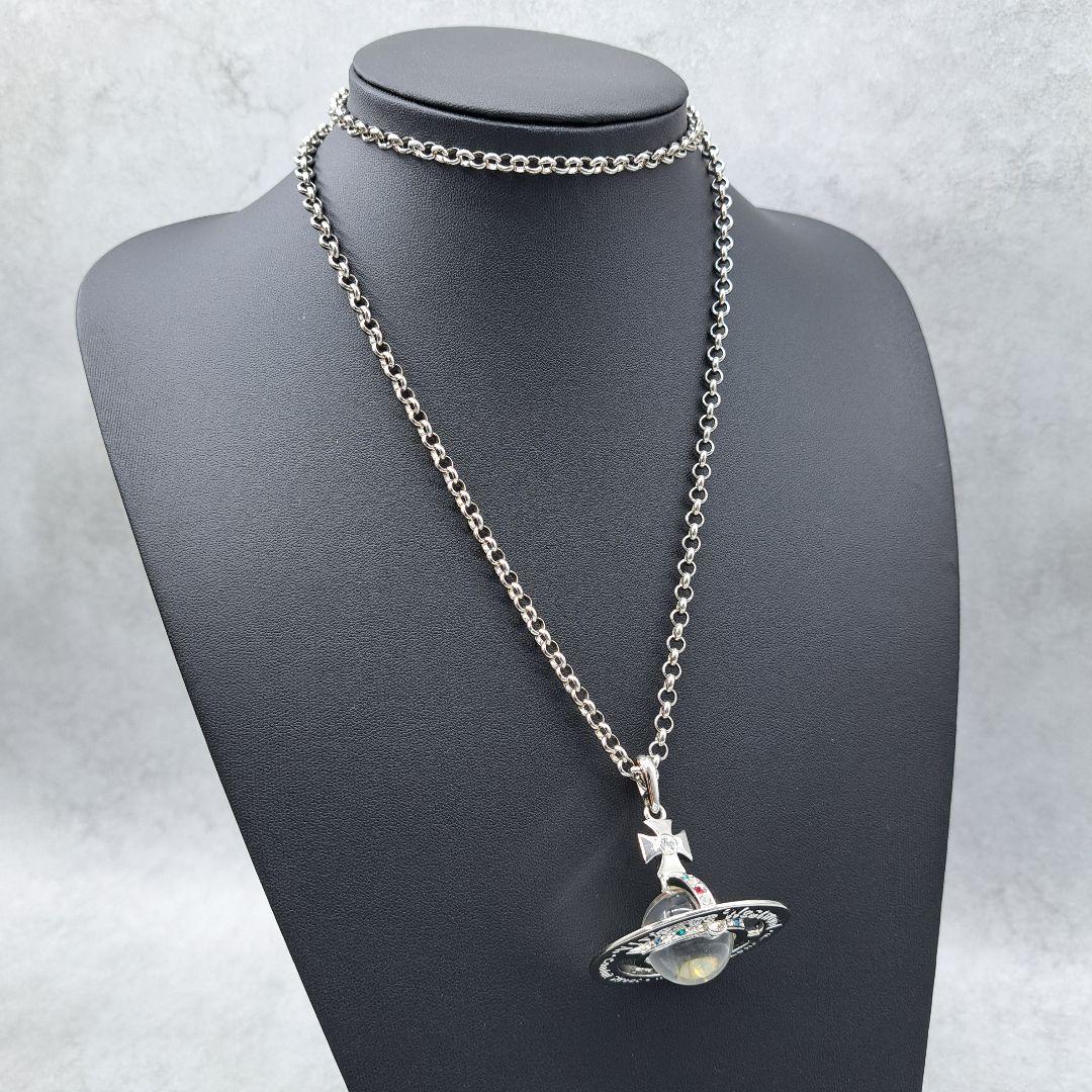 ヴィヴィアンウエストウッド ネックレス ビッグオーブ シルバー 裏文字有 正規品