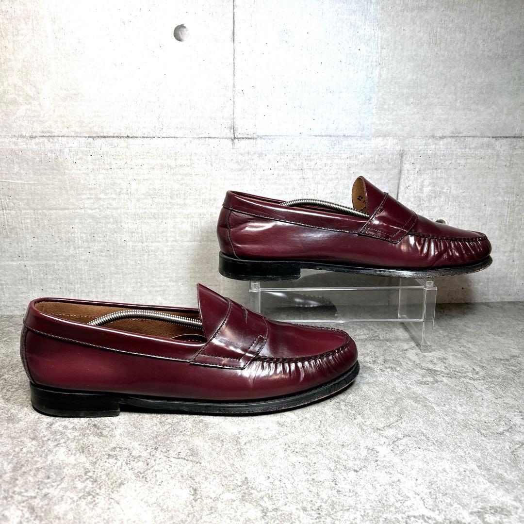 極美品【GHBASS】ローファー/LOGAN/ローガン/バーガンディ/革靴