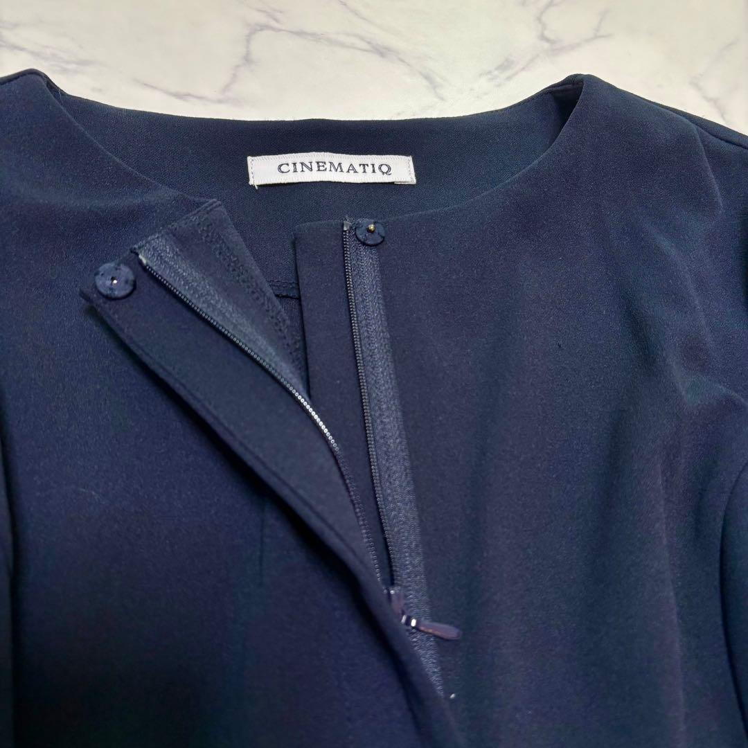 美品☆CINEMATIQ シネマティック ケリーワンピース ネイビー 前開き S