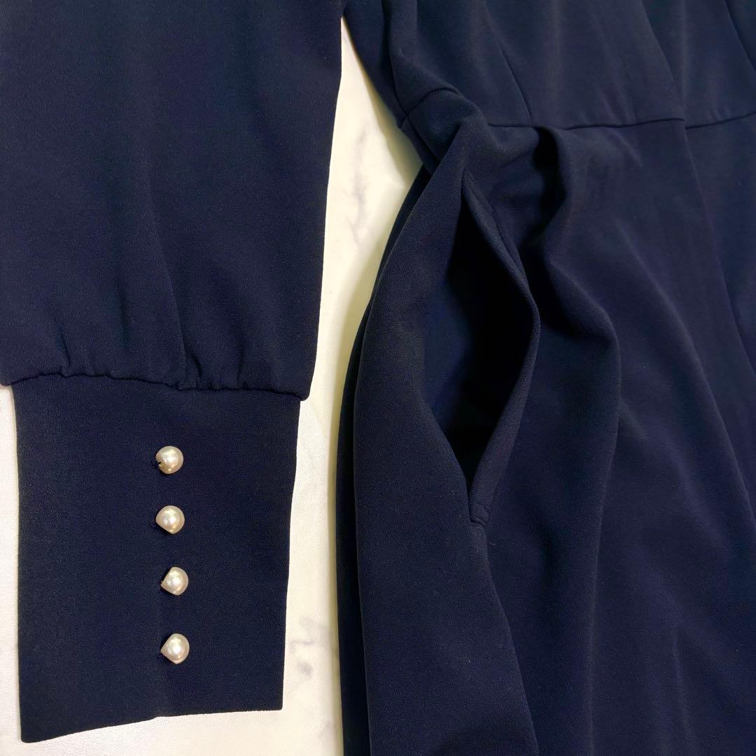 美品☆CINEMATIQ シネマティック ケリーワンピース ネイビー 前開き S