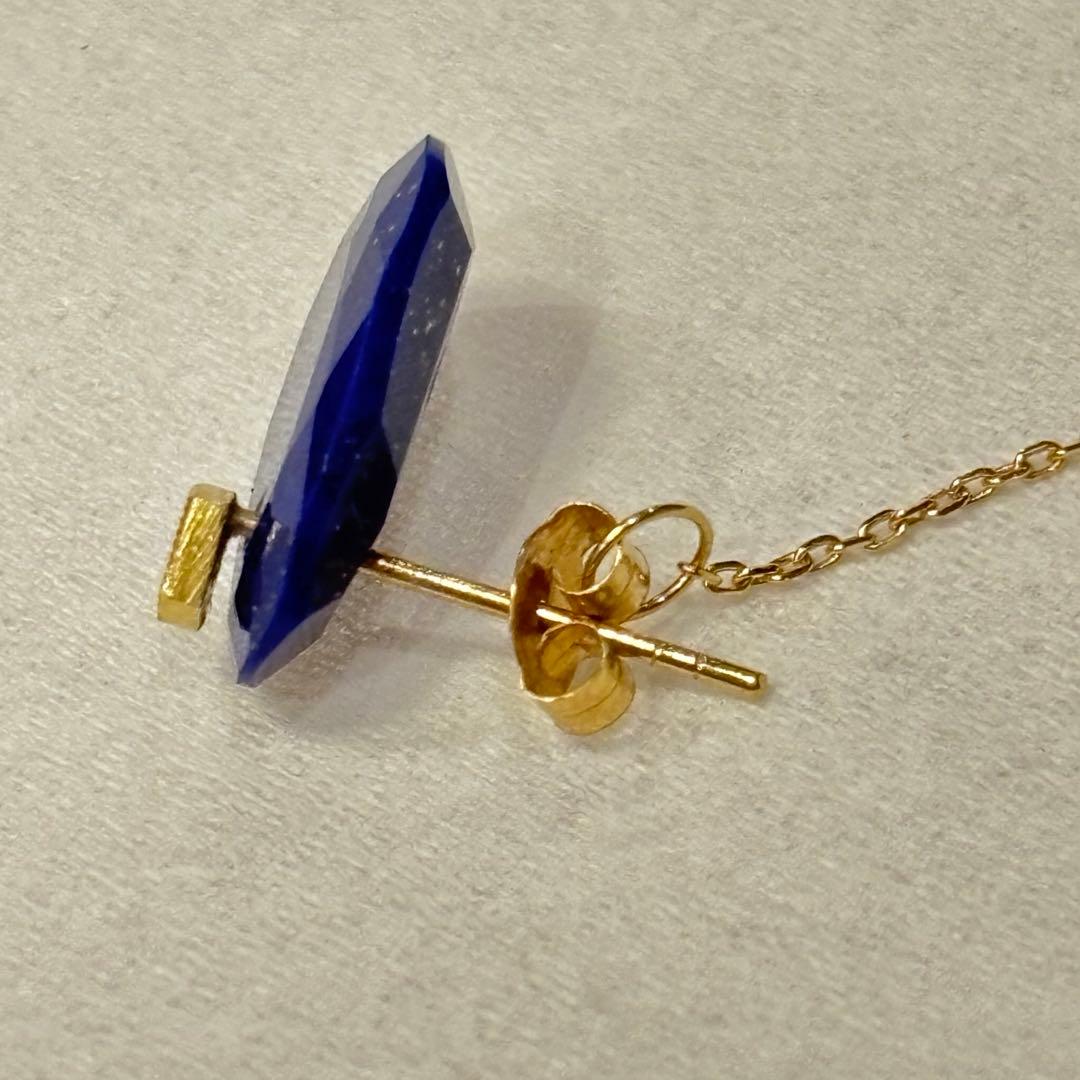 モナカジュエリー　ピアス　k18 ラピスラズリ ブルーサファイア