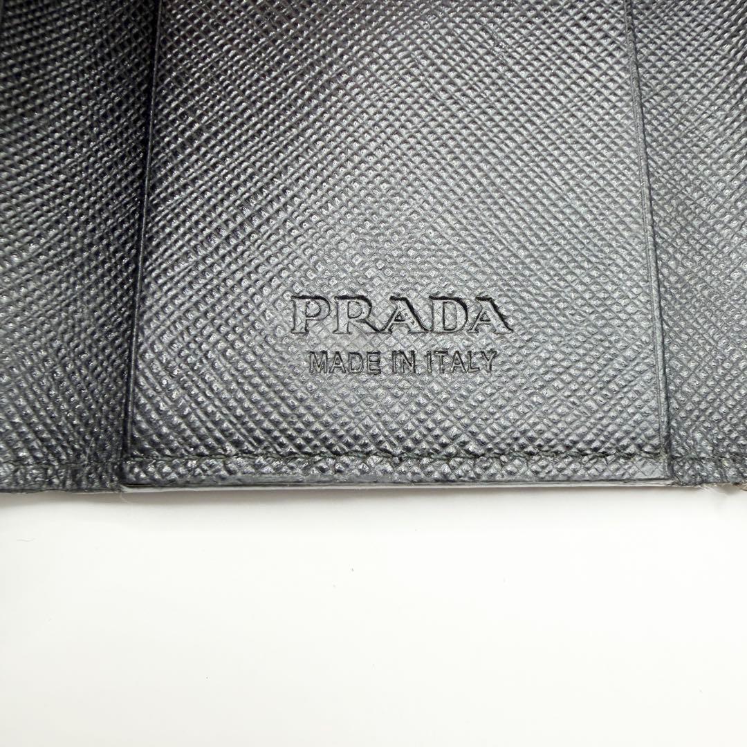 【美品】プラダ PRADA 6連 キーケース サフィアーノレザー ブラック