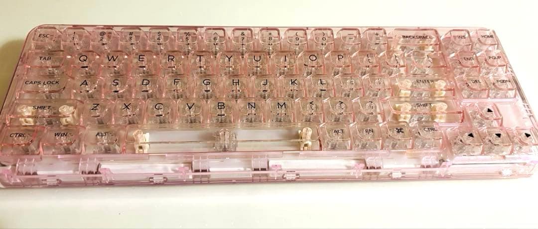 【美品】YUNZII X71 メカニカルゲーミングキーボード（ピンク）