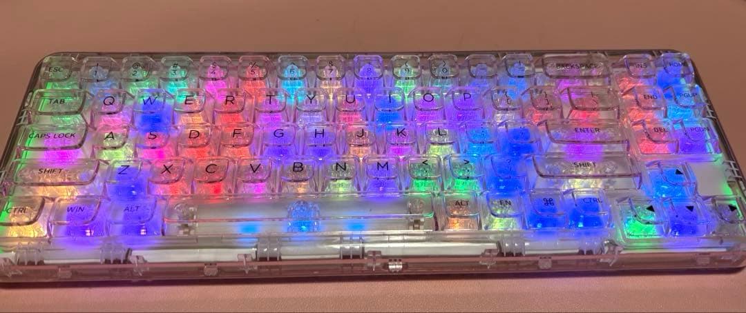 【美品】YUNZII X71 メカニカルゲーミングキーボード（ピンク）