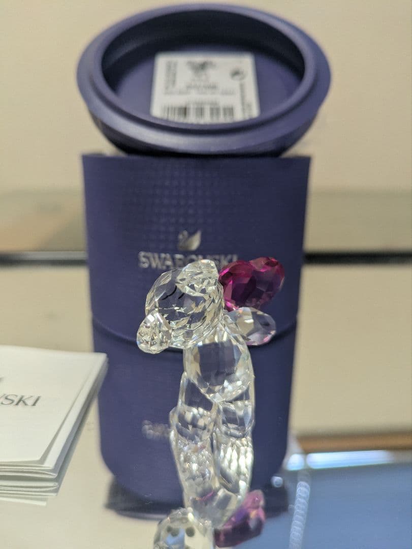 スワロフスキー クリスベア ハート 置物