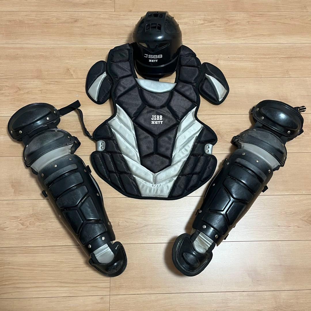 【良品】ZETT 一般軟式キャッチャー防具セット