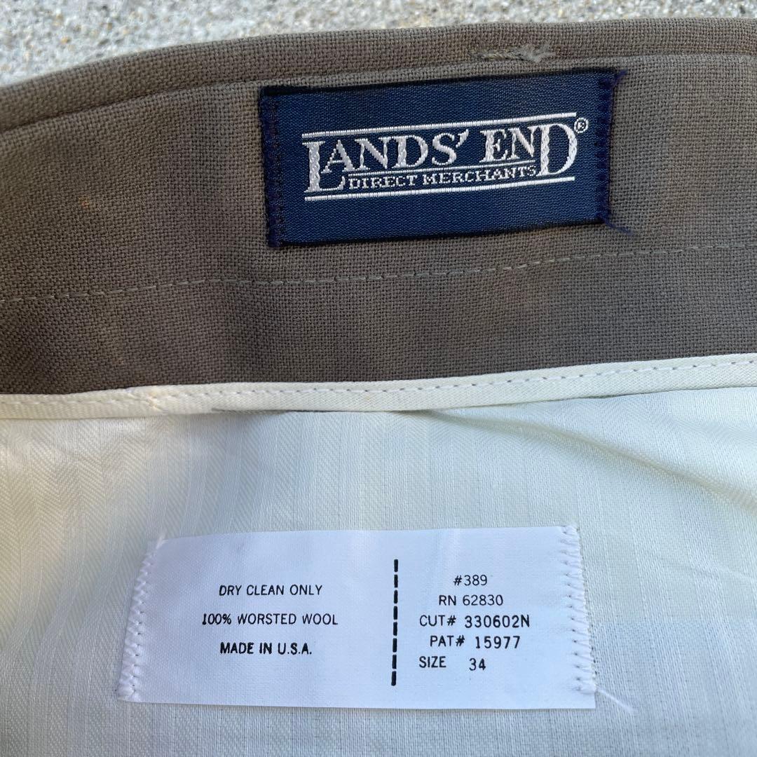 【デッドストック】90s USA製 LANDS’END ランズエンド スラックス
