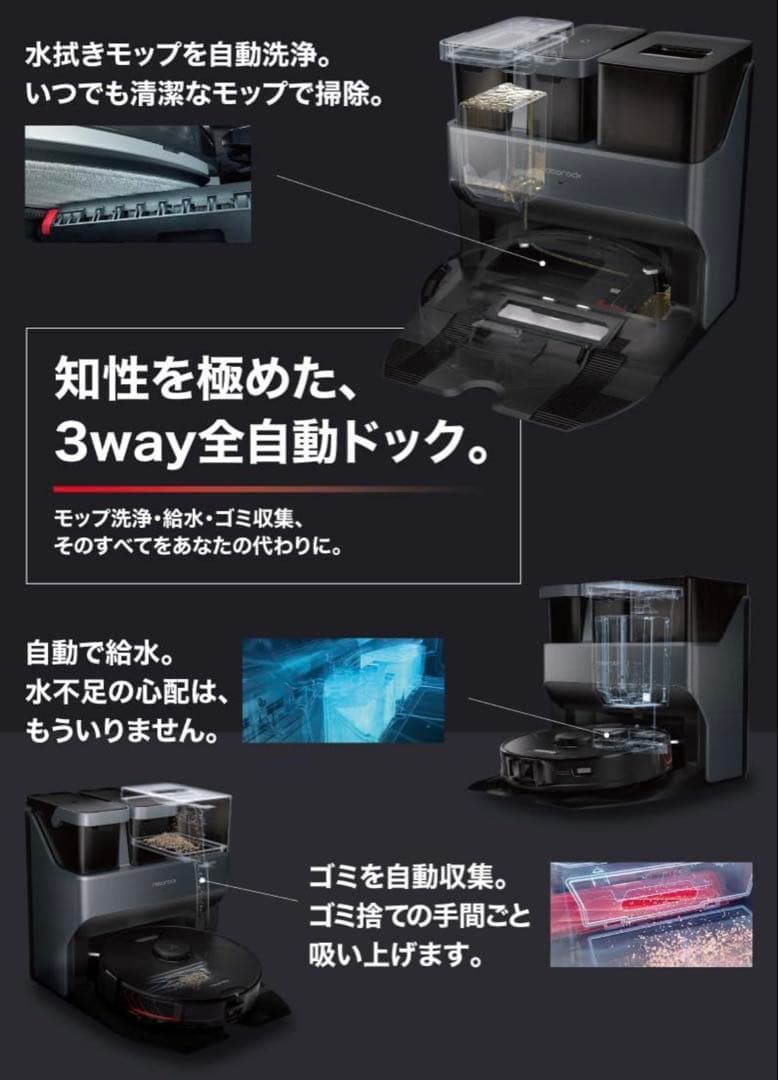 ロボロック S7 MaxV Ultra(3way自動ドック付きモデル)