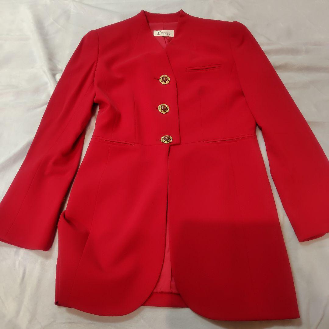 Dior テーラードジャケット M 赤