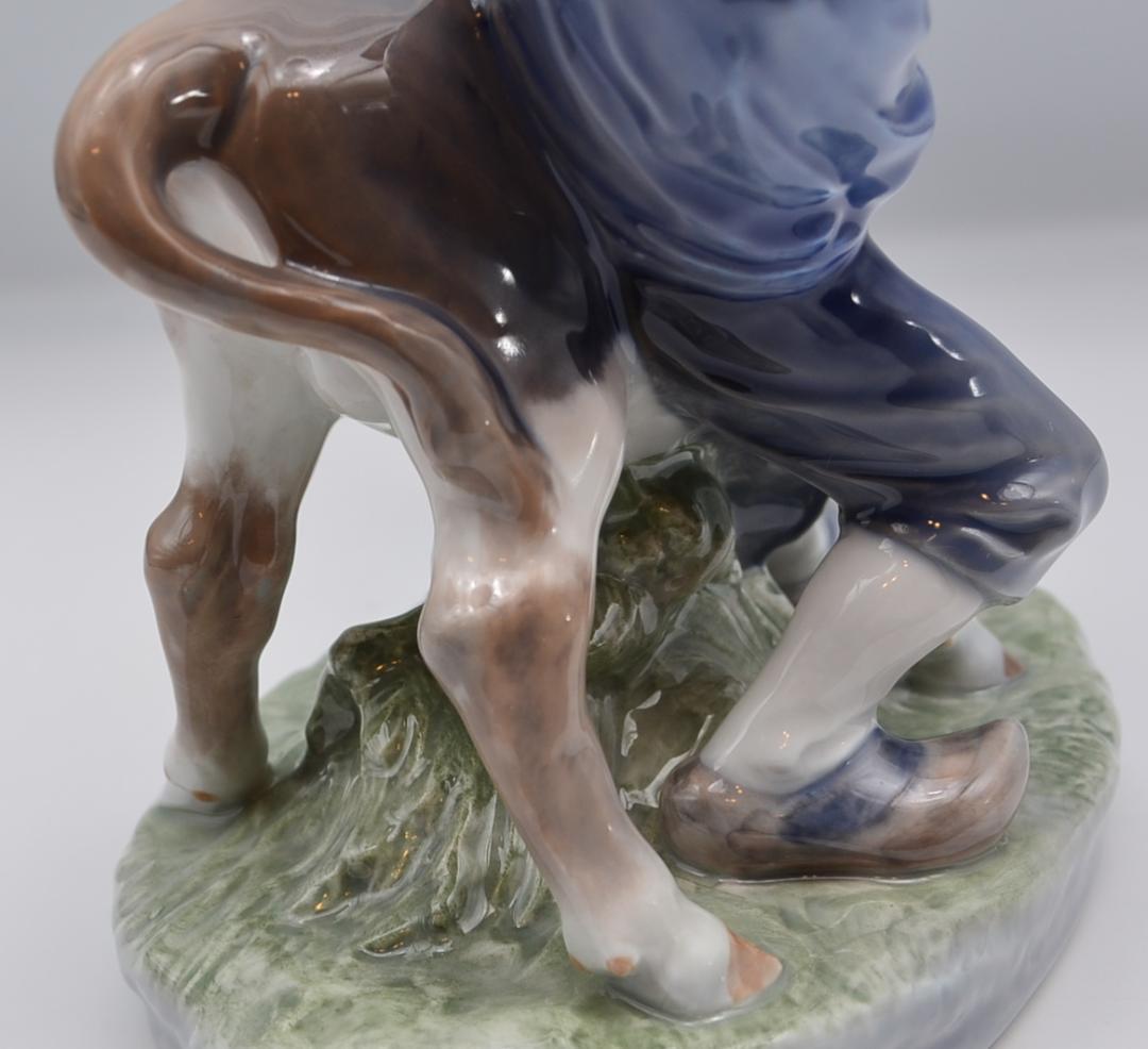 子牛を連れた少年　＃772　★ロイヤルコペンハーゲン　デンマーク　ヴィンテージ