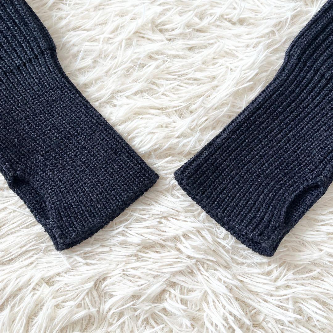 美品 アンデルセンアンデルセン 5G ウール ニット セーター M ネイビー 紺