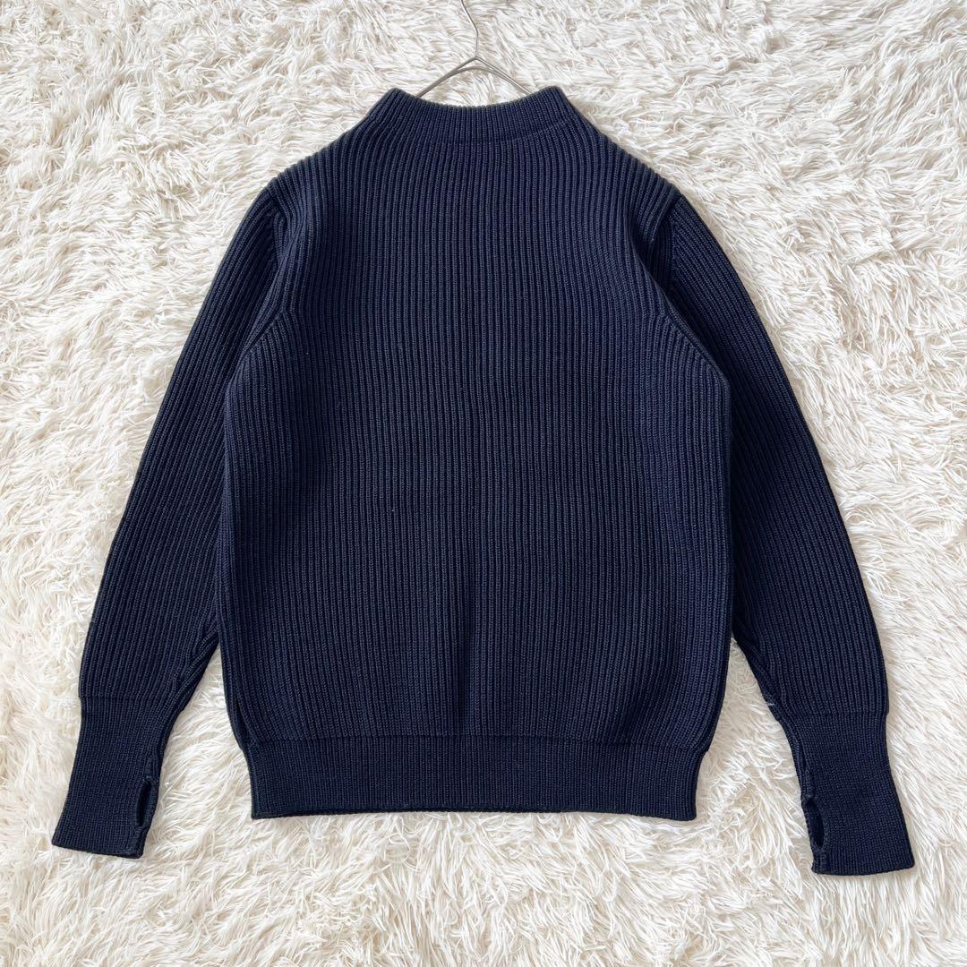 美品 アンデルセンアンデルセン 5G ウール ニット セーター M ネイビー 紺