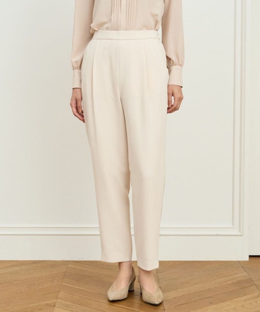 【1102】アナイ　ストレッチクロステーパードパンツ　アイボリー　フォーマル