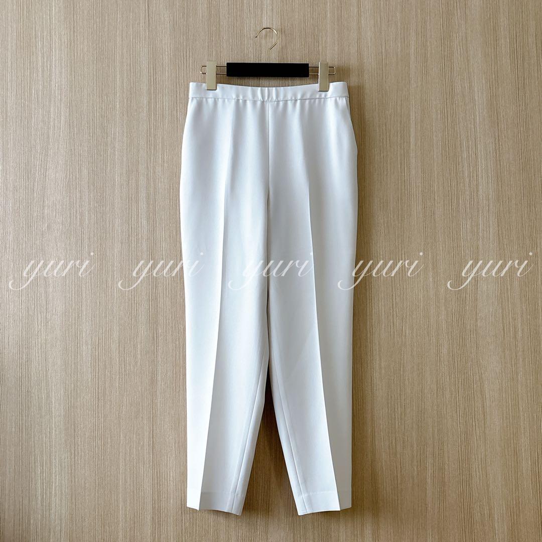 【1102】アナイ　ストレッチクロステーパードパンツ　アイボリー　フォーマル