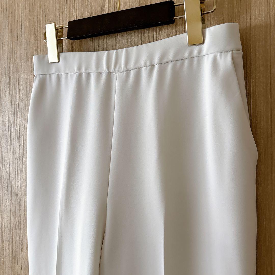 【1102】アナイ　ストレッチクロステーパードパンツ　アイボリー　フォーマル