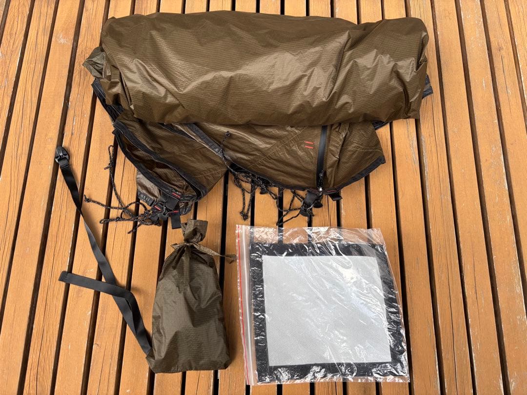 Unafreely ワンポールテント 謎テント ダークブラウン シルナイロン