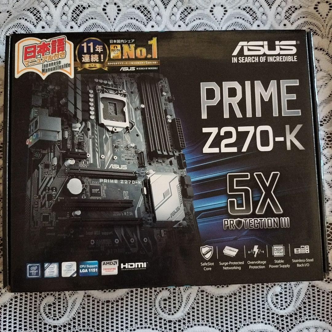 ASUS PRIME Z270-K マザーボード + i7-7700K CPU