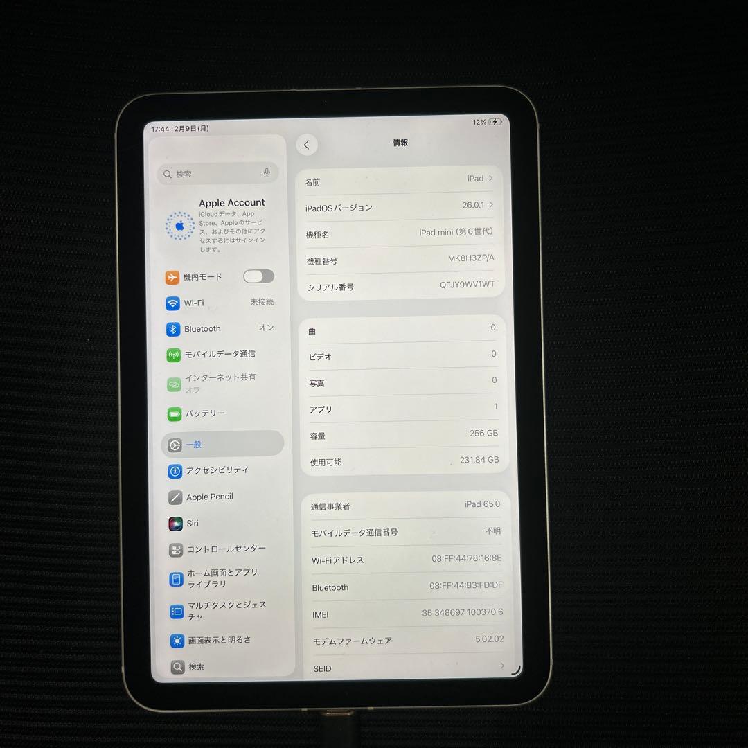 iPad mini (第６世代) 256GB スターライト