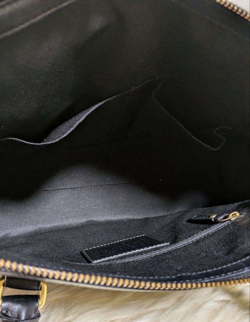 【美品】COACH コーチ ハンドバッグ 本革カウハイド 黒 ターンロック